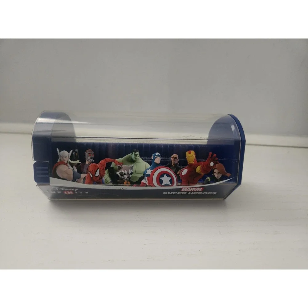 Disney Infinity Power Disc Carrying Case Blue Marvel Super Heros **Read**‎